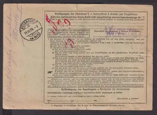 Deutsches Reich Auslands Brief MIF Reichspräsidenten 80 Pfg. Hindenburg Freiburg