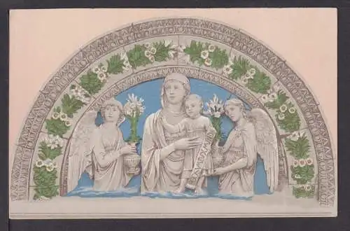 Ansichtskarte Künstler Luca della Robbia Florenz Jungfrau mit Kind