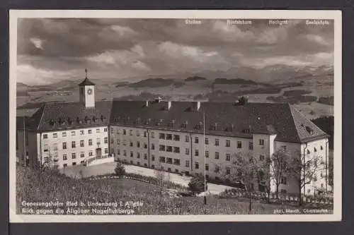 Ansichtskarte Lindenberg Allgäu Bayern Genesungsheim Ried Burgberg