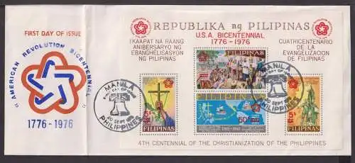 Briefmarken Phillipinen Übersee Brief Block 1976 400 Jahre Christianisierung