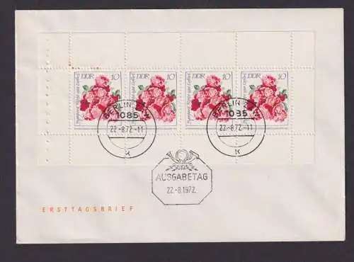 DDR 1778 Zusammendruck Heftchenblatt 14 Rosenausstellung Blumen FDC Kat. 50,00