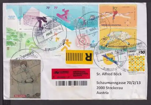 Briefmarken Argentinien Übersee Brief Block 2020 Sport Tiere