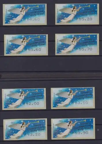 Israel ATM Automatenmarken Luxsus postfrisch MNH 16 Stück