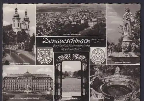 Ansichtskarte Donaueschingen Stadtkirche St. Johann Fürstenbergisches Schloß