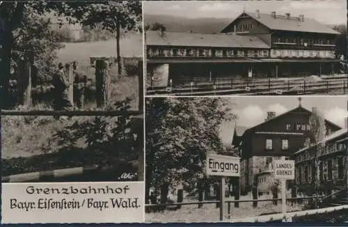 Ansichtskarte Foto Grenzbahnhof Bayerisch Eisenstein Bayern Grenzbeamte Berlin