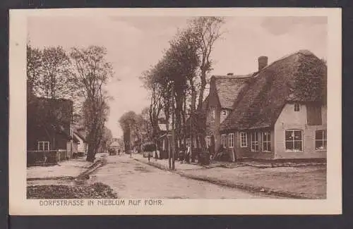 Ansichtskarte Nieblum Föhr Schleswig-Holstein Dorfstrasse