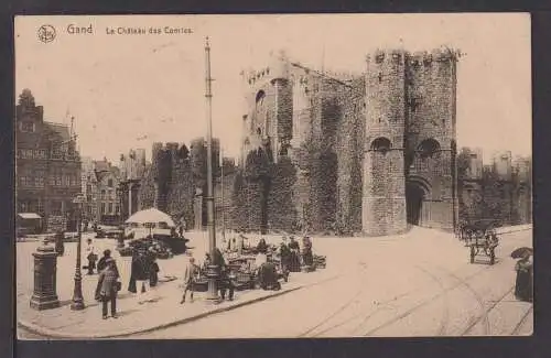 Ansichtskarte Gent Belgien Schloss Feldpost Pfullingen Baden-Württemberg