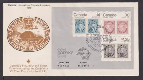 Briefmarken Kanada Übersee Brief Block 1978 International Philatelic Exhibition