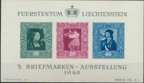 Liechtenstein Block 5 Briefmarkenausstellung tadellos postfrisch MNH Kat. 170,00