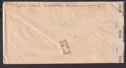 Briefmarken All. Besetzung Gemeinschaft Zensur Brief EF 24 Pfg. Lübeck Halle