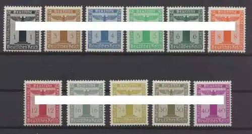 Deutsches Reich Dienst 144-154 Luxus postfrisch MNH Kat-Wert 150,00