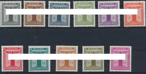 Deutsches Reich D 155-165 Dienstmarke der Partei postfrisch MNH Kat.Wert 50,00