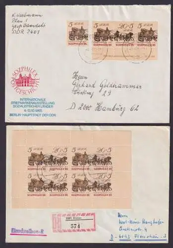 Briefmarken DDR Lot Brief 2965-96 Sozphilex Briefmarken Ausstellung Philatelie