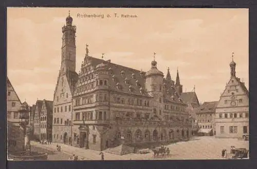 Ansichtskarte Rothenburg ob der Tauber Bayern Rathaus