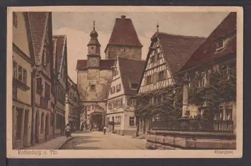 Ansichtskarte Rothenburg ob der Tauber Bayern Rödergasse