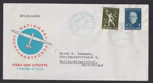 Flugpost Brief Air Mail Niederlande Gravenhage Berlin Wilmersdorf 1954 DAG