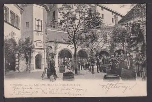 Ansichtskarte München Bayern Hofbräuhaus 1903 Halle Saale Sachsen-Anhalt