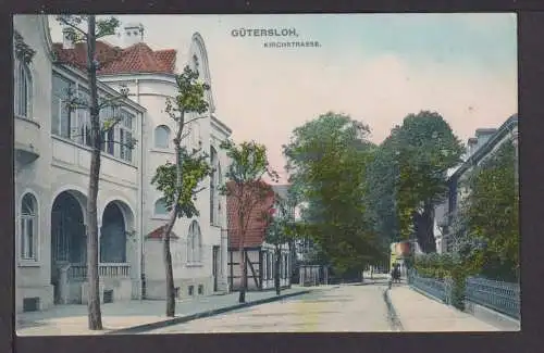 Ansichtskarte Gütersloh NRW 1911 Kirchstraße