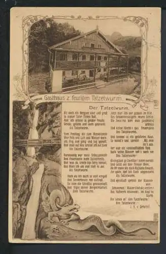 Ansichtskarte Oberaudorf Bayern Gasthaus zum feurigen Tatzlwurm 1931 Berlin