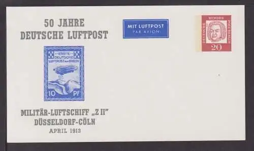 Flugpost airmail Berlin Privatganzsache Deutsche 50 Jahre Deutsche Luftpost