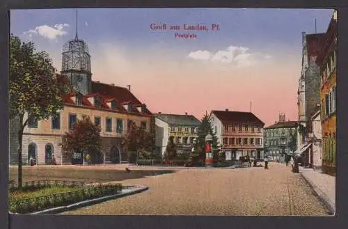 Ansichtskarte Landau Pfalz Rheinland-Pfalz Postplatz