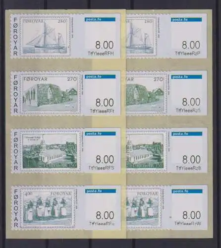 Dänemark Färoer ATM Automatenmarken Philatelie Briefmarken postfrisch 2014 8 St.