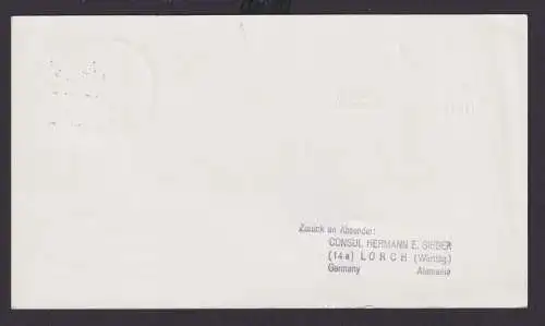 Flugpost Brief Air Mail berlin selt. grüner Stempel Brandenburger Tor Caravelle