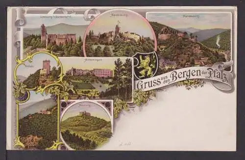 Ansichtskarte Berge der Pfalz Rheinland-Pfalz Litho Dörrenbach