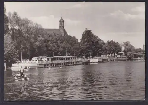 Ansichtskarte Brandenburg Havel Fluss Schiffe Ausflugsdampfer Havelterasse