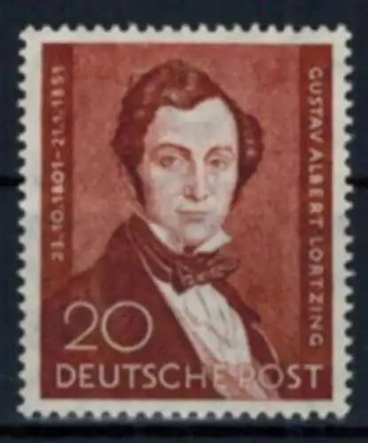 Berlin Lortzing 74 Musik Komponist 1951 Luxus postfrisch MNH Kat.-Wert 60,00