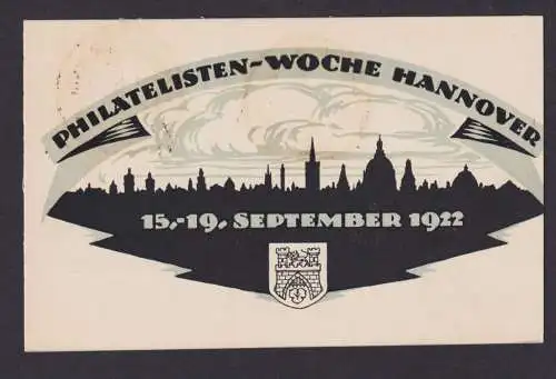 Hannover Philatelie Deutsches Reich Privatganzsache Philatelistenwoche mit SST