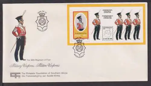 Briefmarken Südafrika Übersee Brief Block 1986 Intern Briefmarkenausstellung