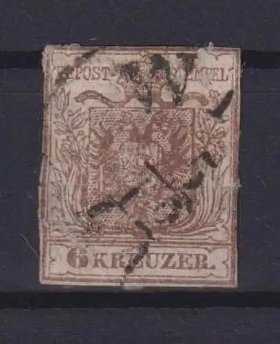 Briefmarken Österreich 4 6 Kreuzer braun Kaiserreich Ausgabe 1850 Wappen