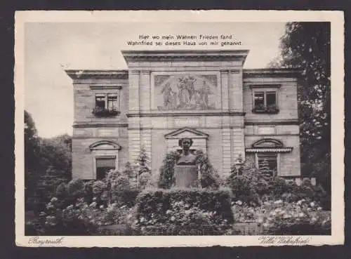 Deutsches Reich Ansichtskarte Bayreuth Bayern selt. SST Stadt Richard Wagners