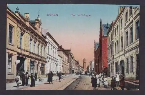 Ansichtskarte Düren NRW Rheinland Rue De Cologne