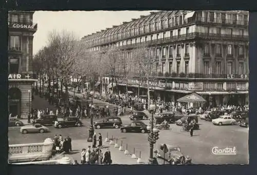 Auto Oldtimer Ansichtskarte Paris Frankreich Place de Opera Boulevard des