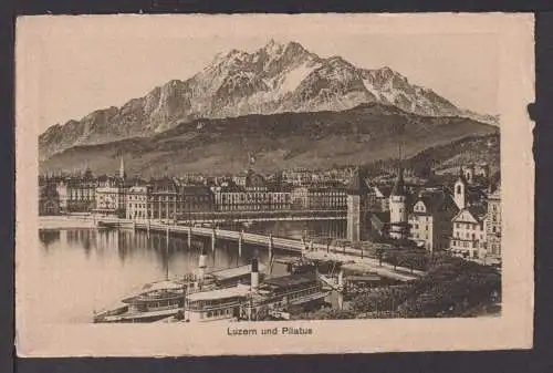 Ansichtskarte Luzern Schweiz Luzern und Pilatus