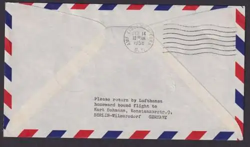 Flugpost Brief Air Mail 1. Lufthansa Super Star Nonstop Flug Frankfurt New York