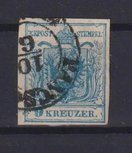 Briefmarken Österreich Klassik 5 9 Kreuzer blau Kaiserreich Ausgabe 1850 Wappen