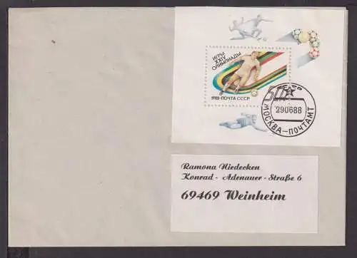 Sport Olympia Briefmarken Russland Europa Brief Block 1988 Olymiade Fußball