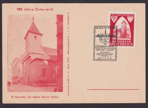 Österreich 950 Jahre Österreich sehr attraktive SST Arbeiter Briefmarkenverein