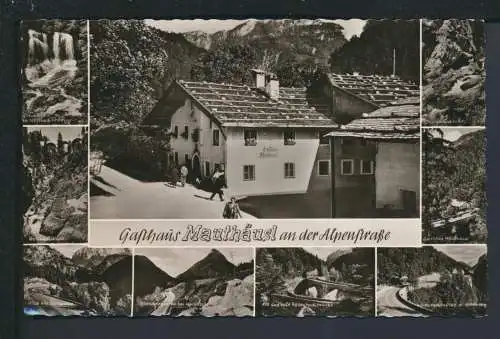 Ansichtskarte Traunstein Bayern Gasthaus Mauthäusl Alpenstraße Hamburg