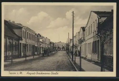 Ansichtskarte Tessin August Brackmann Straße nach Gau Hamburg 3.6.1939