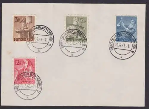 Berlin Charlottenburg Deutsches Reich 850-853 SST Handwerk guter FDC (150,-) auf