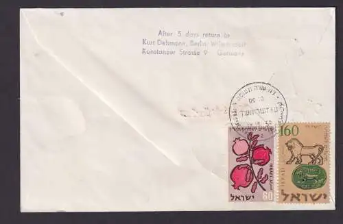 Flugpost Brief Air Mail Israel First El al Britannia Lod München Einschreiben