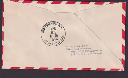 Flugpost Brief Air Mail Lufthansa Hamburg Düsseldorf Paris New York Zuleitung