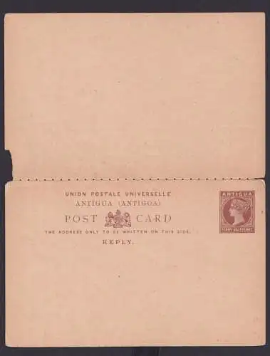 Briefmarken Britische Kolonien Antigua Ganzsache Queen Victoria Frage & Antwort