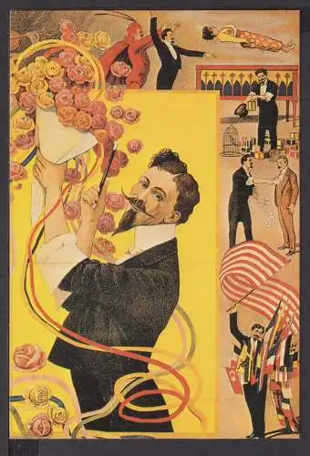 Zauberei Magie Jugendstil Art Nouveau Künstler Ansichtskarte Plakat 1913