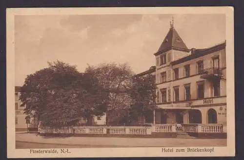 Ansichtskarte Finsterwalde Brandenburg Bahnpost Halle Breslau Gastronomie