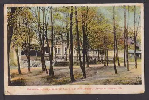 Litho Ansichtskarte Wilthen Sachsen Waldrestaurant Jägerhaus 1927 Dresden